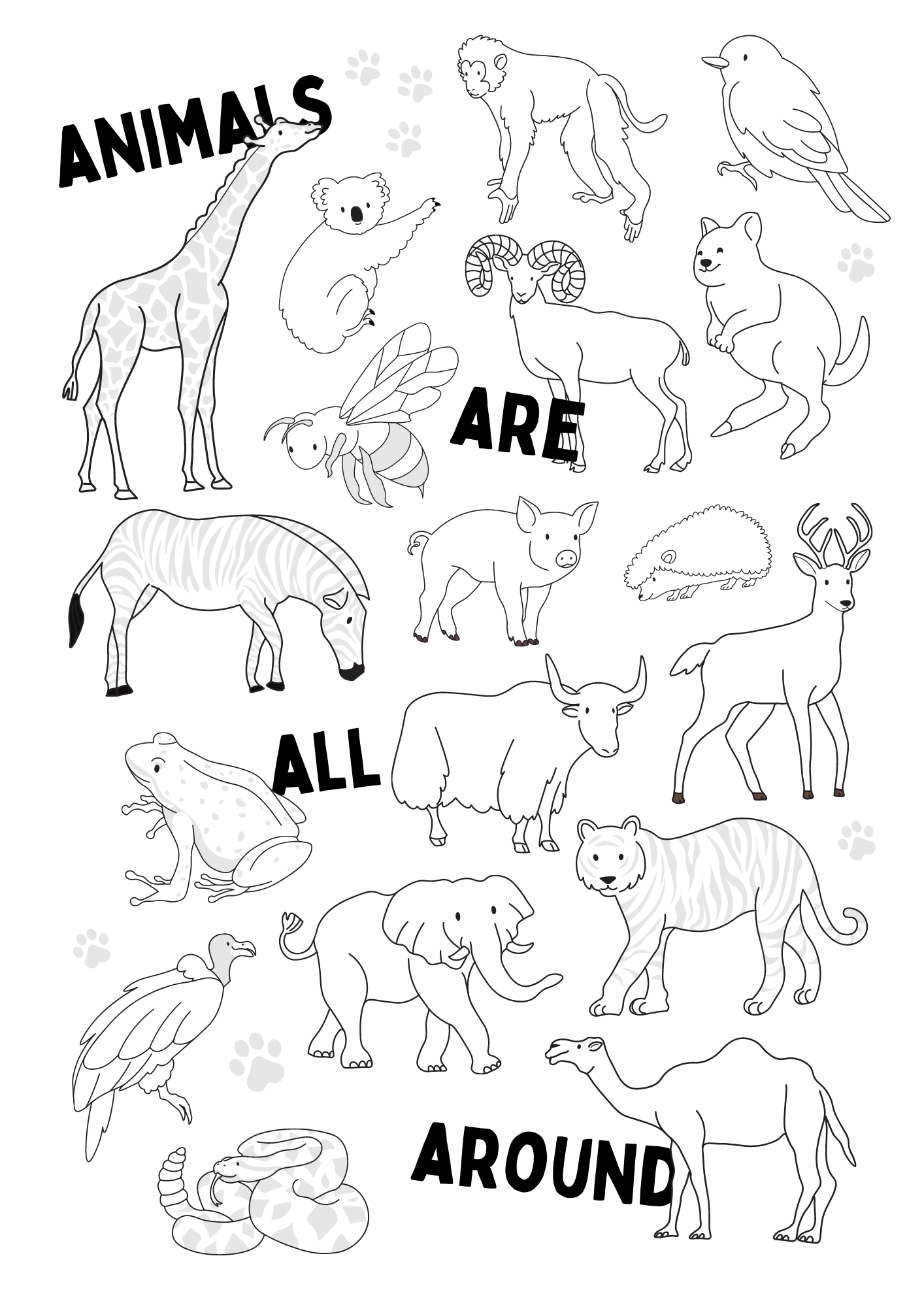 Free Animals Coloring Pages: Printable