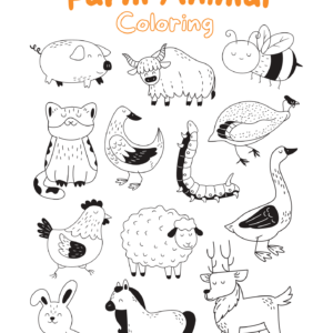 Farm Animal Coloring Worksheet