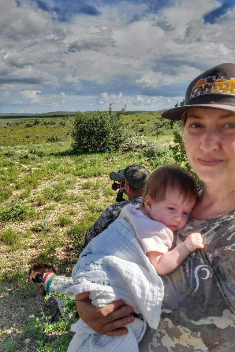 hunting with a baby