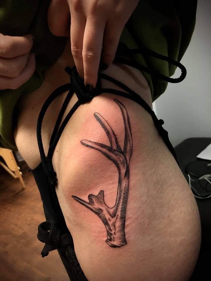 Deer Hunting Sleeve Tattoo Idea
