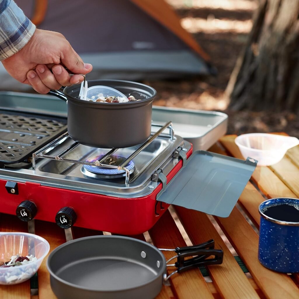 Outdoor 8 Piece Camping Cookware Set With Storage Bag